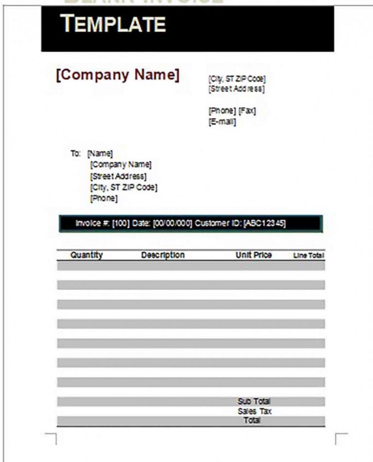 free invoice templates google docs