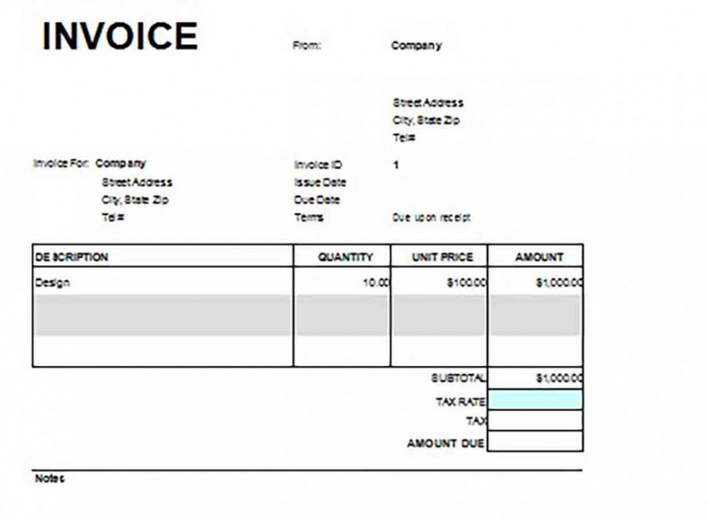 printable invoice template google docs