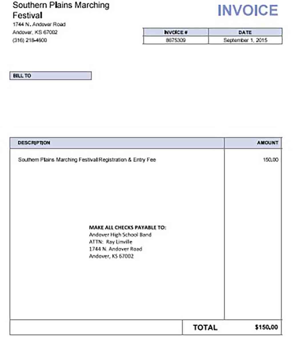 invoice template google docs contractor hours