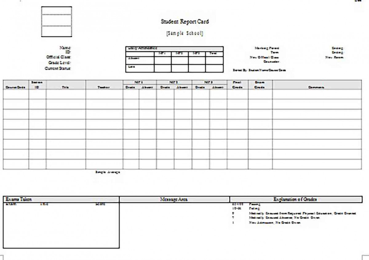 Grade Year Report Card templates