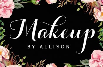 Makeup Artist Modern Script Business Card