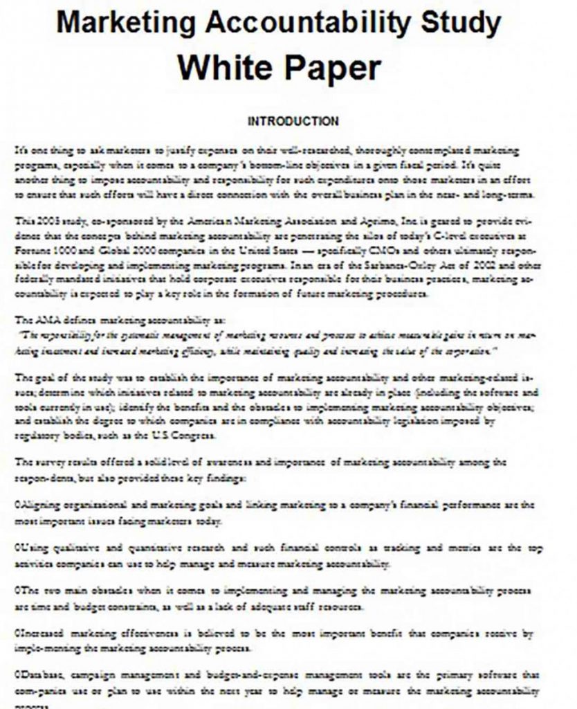 White Paper Template And Detail Information About The Document