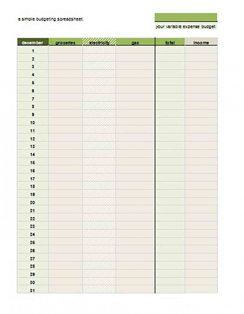 Monthly Budget Worksheet templates