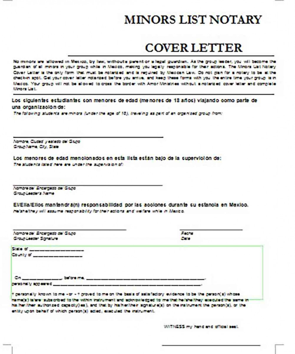 Notary Cover Letter