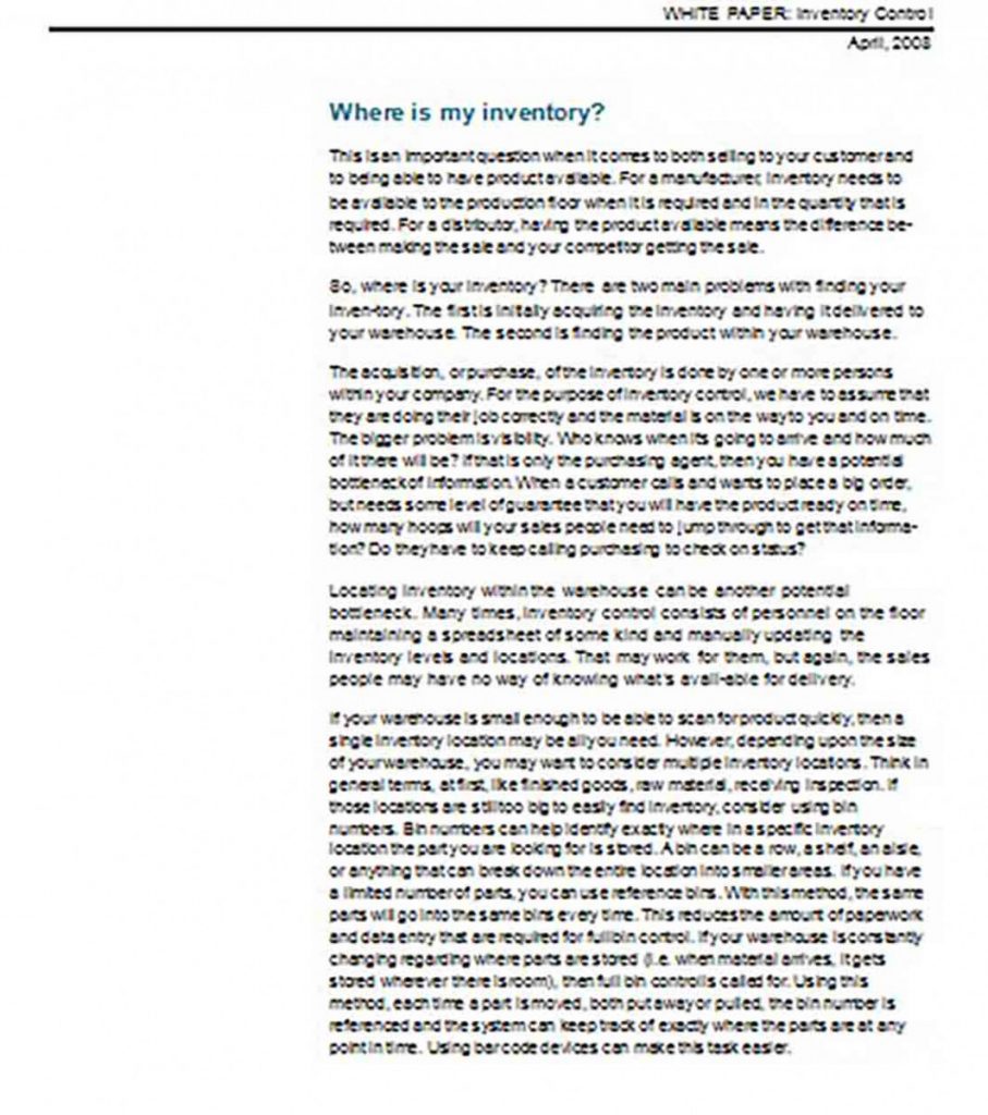 White Paper Template and Detail Information About the Document