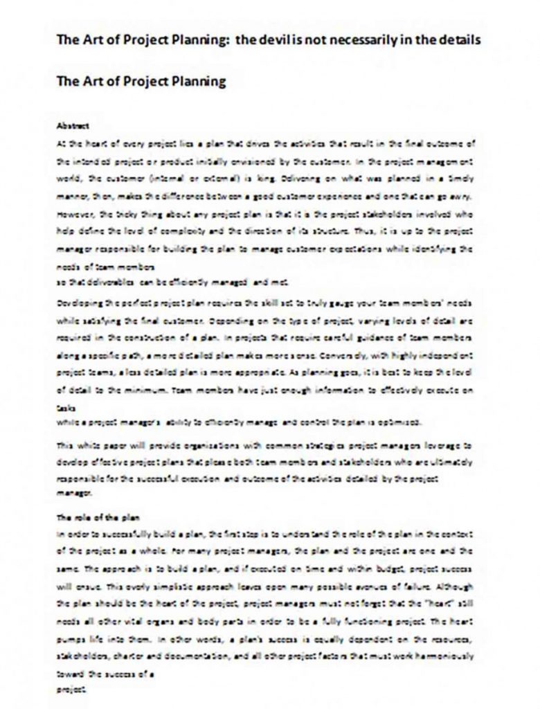 White Paper Template and Detail Information About the Document