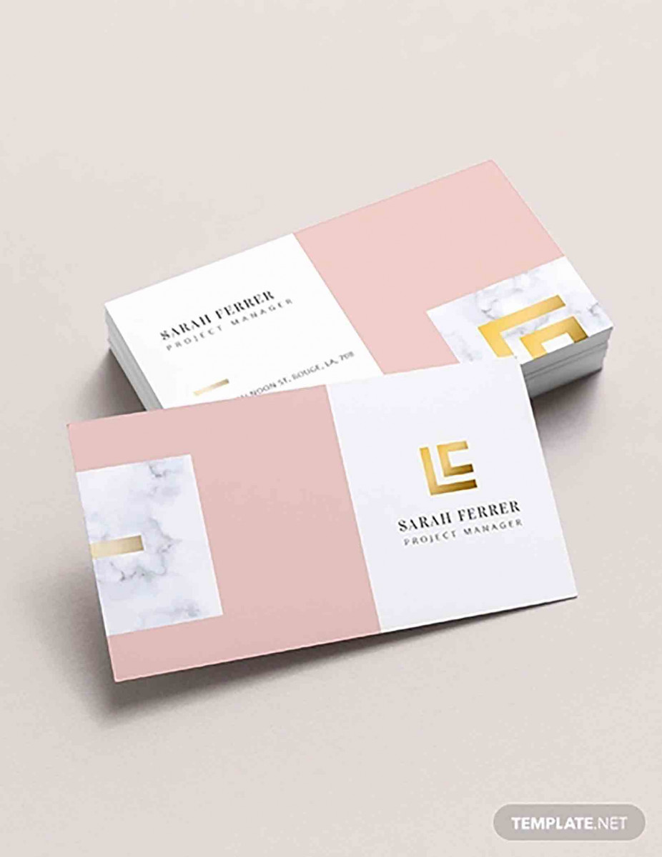 Project manager business card