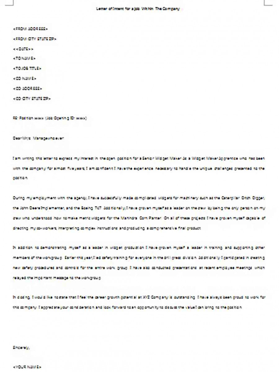 Sample Letter Of Interest For A Job Within The Same Company from templatedocs.net