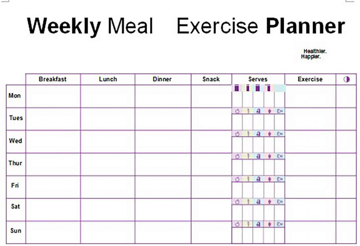 Weekly Meal Exercise Planner