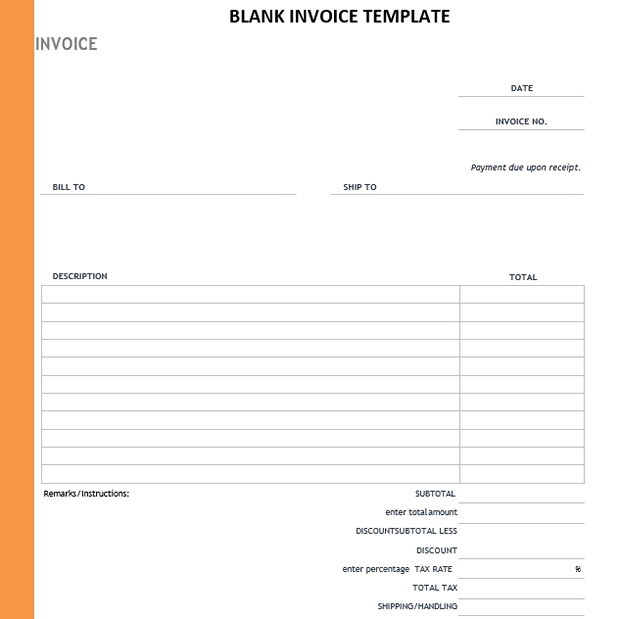 Blank Invoice Template