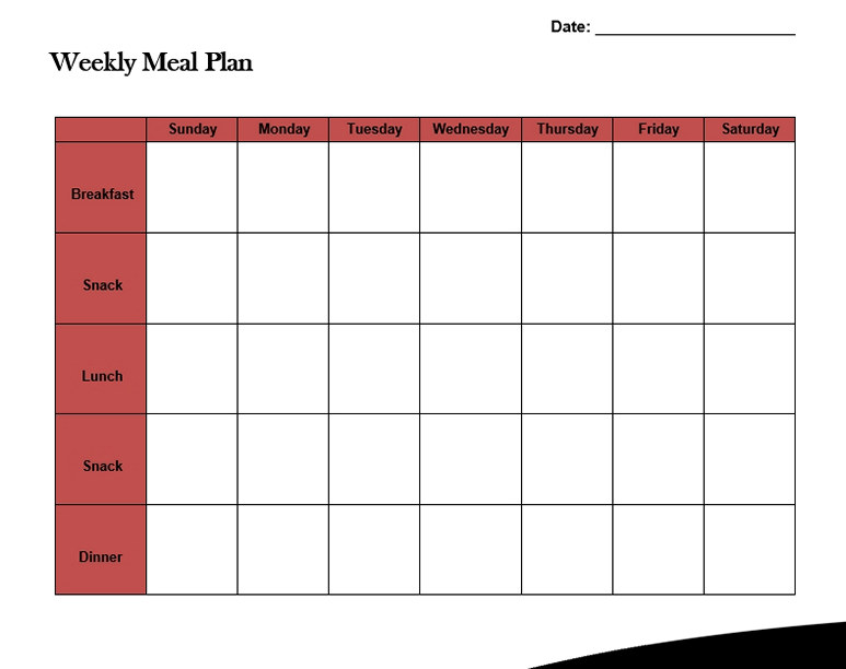 Diet Plan Chart Template