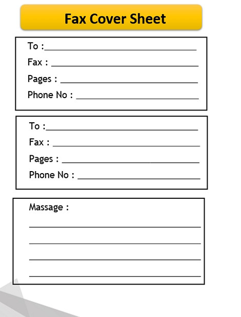 Generic fax cover sheet