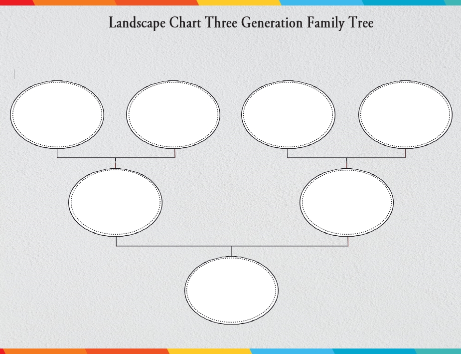 Landscape Chart Three Generation Family Tree