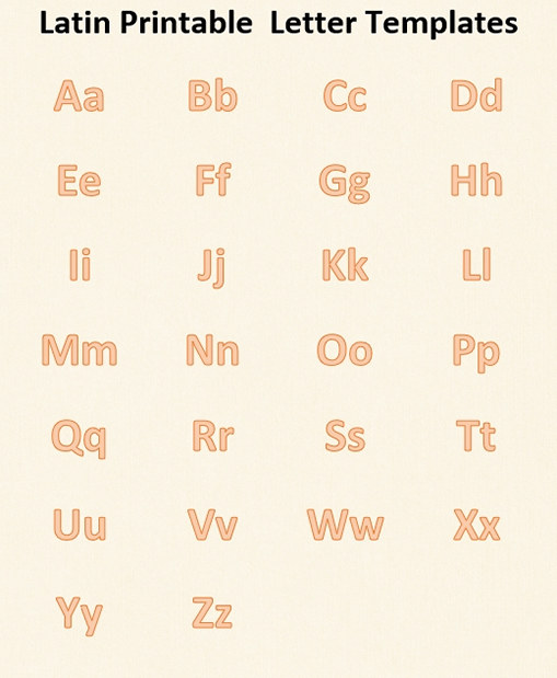 Latin Printable Letter Templates