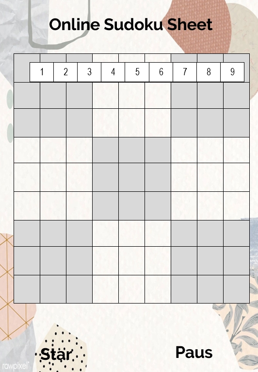 Online Sudoku Sheet
