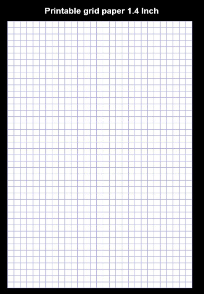 Printable grid paper 1.4 Inch