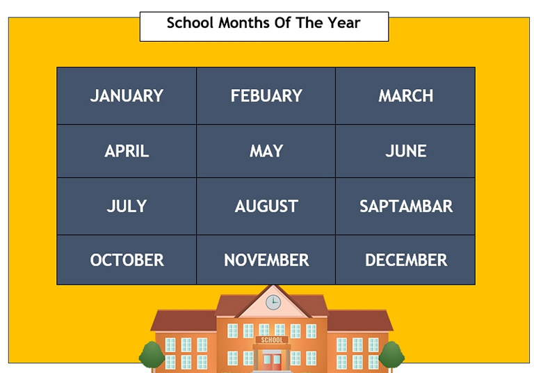 School Months Of The Year