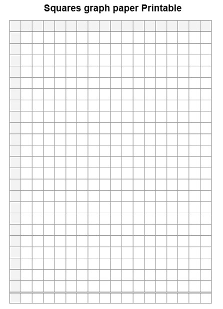 Squares graph paper Printable