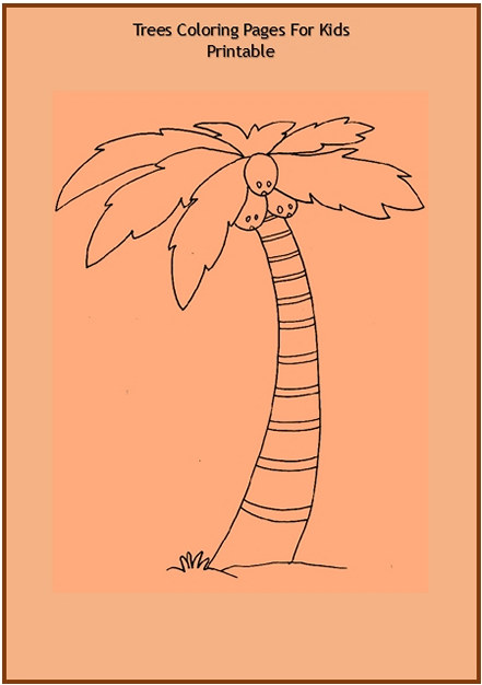 Trees Coloring Pages For Kids Printable