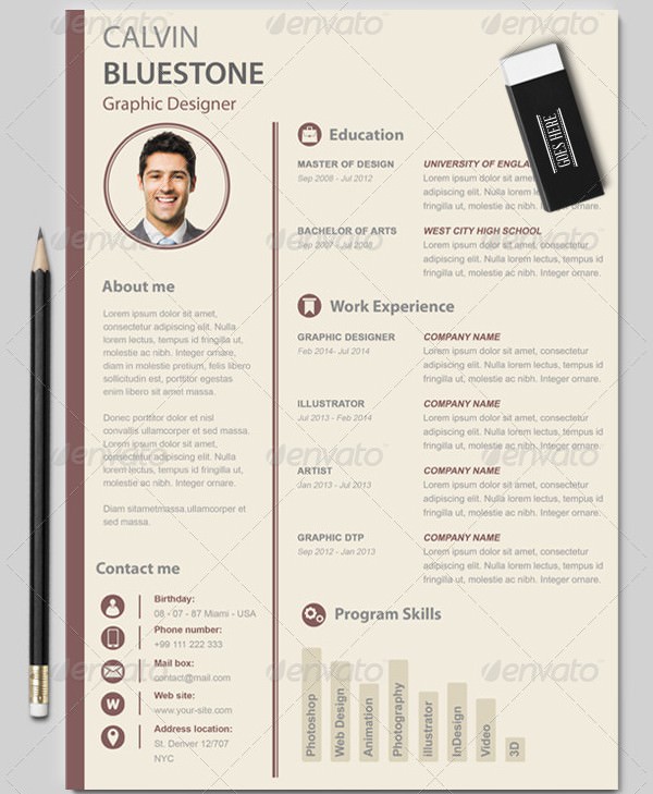 CV Resume for Graphic Designer