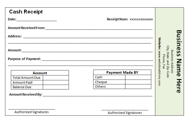 The Proper Receipt Format for Payment Received and General Basics