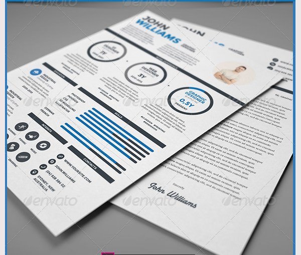 Clean Infographic Resume Vol 3 Cover Letter2
