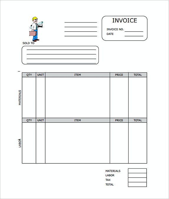 Contractor Receipt Template Free