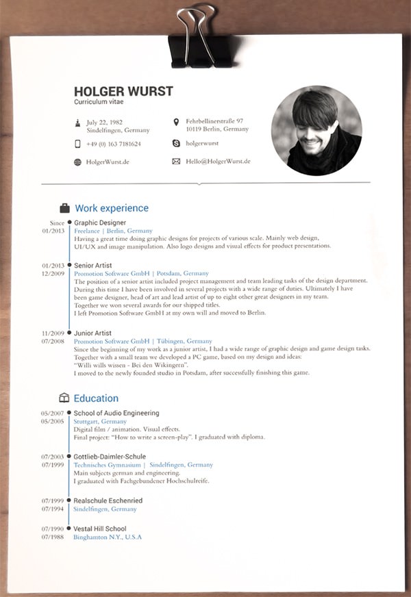 Designer CV Template