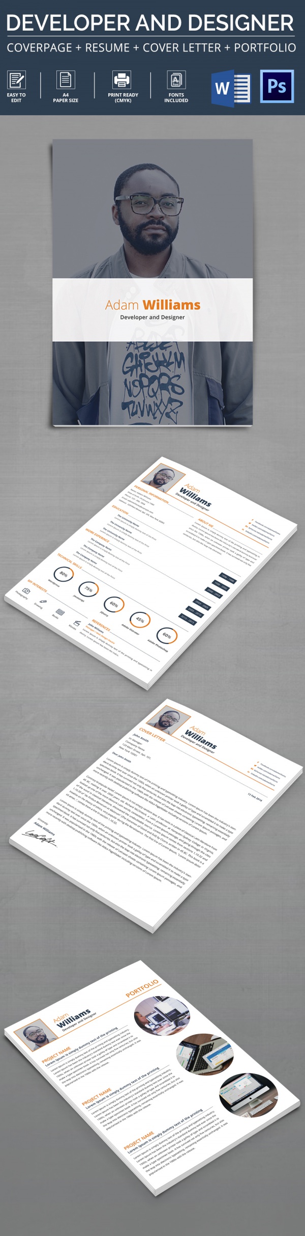 Developer and Designer Resume Template