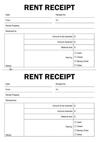 Printable Receipt Template Excel for Use and Different Receipt Types