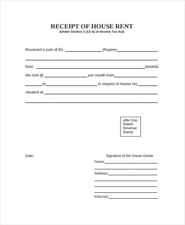 House Rental Invoice Template