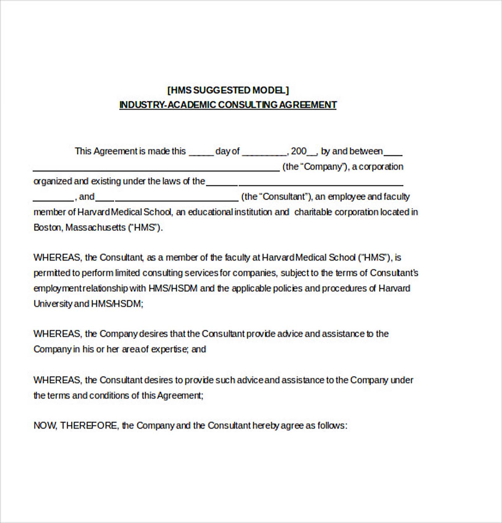 Industry Accademic Consulting Agreement