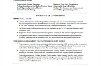 Insurance Executive Resume Free