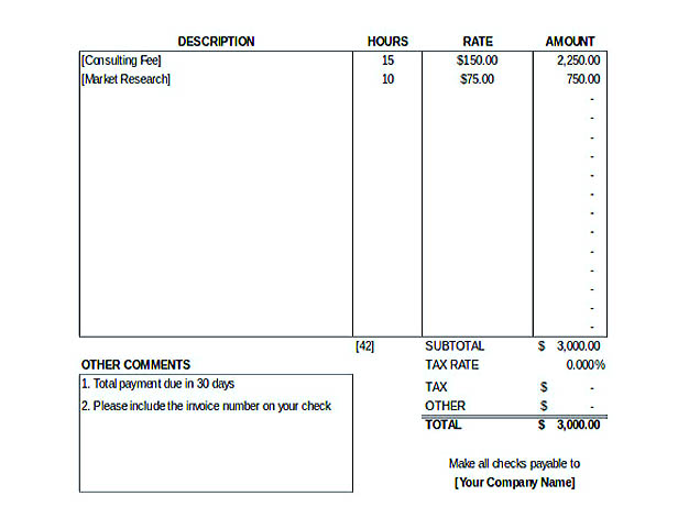 Invoice Template Free