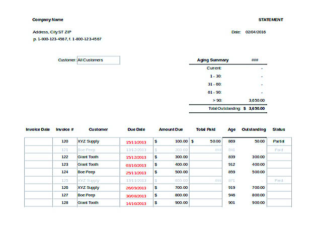 Invoice Tracker Template for Excel