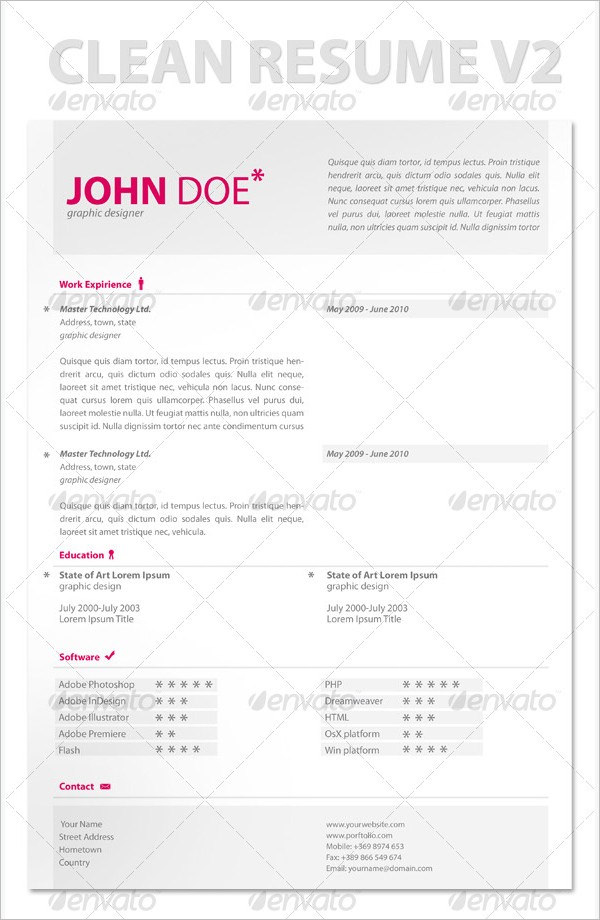 Modern Clean Resume