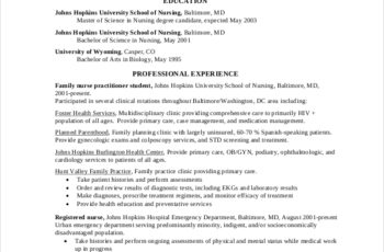 Nurse Practitioner Resume