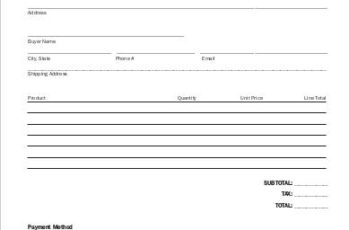 Personal Sales Receipt Template