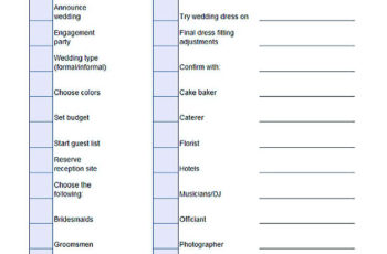 Printable Blank Wedding Planning Checklist Excel Download