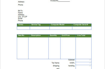 Printable Google Invoice Template