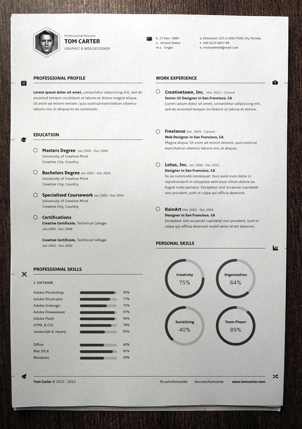 Simple Resume Template vol3