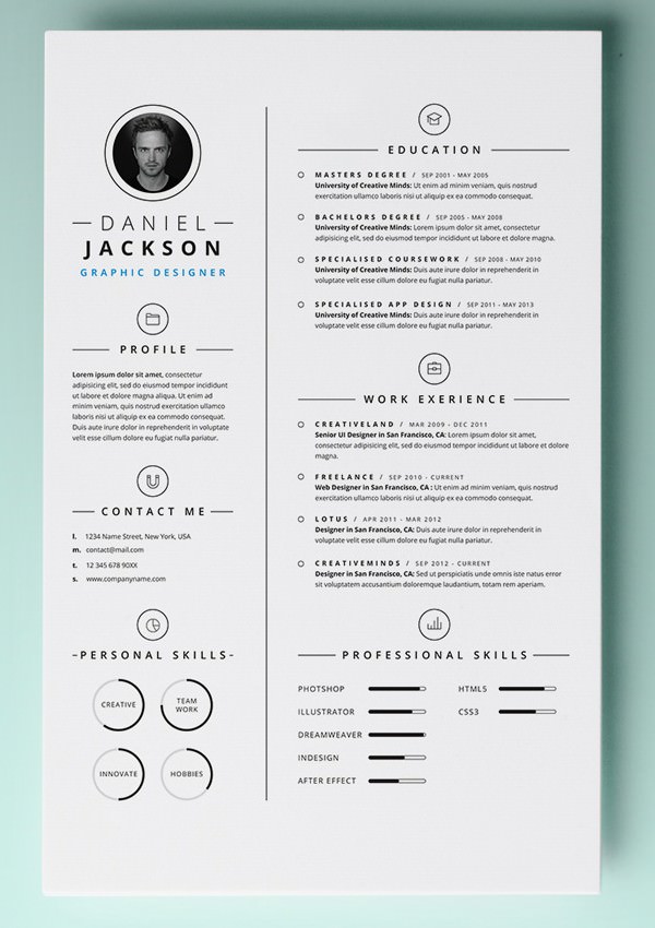 Simple Resume Template vol4