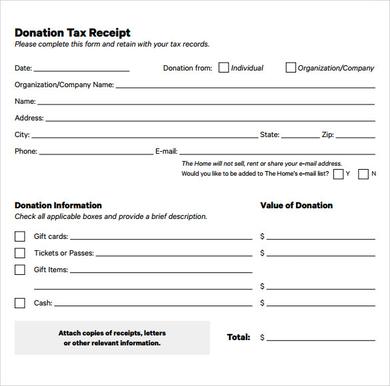 Using the Donation Receipt Template and its Uses