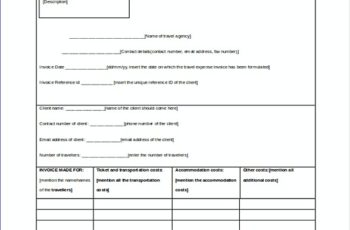 Travel Invoice Template