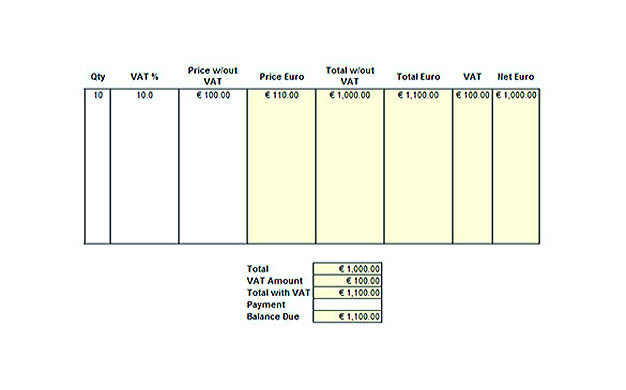 VAT Invoice Template