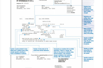 Xerox Rental Invoice Template Example