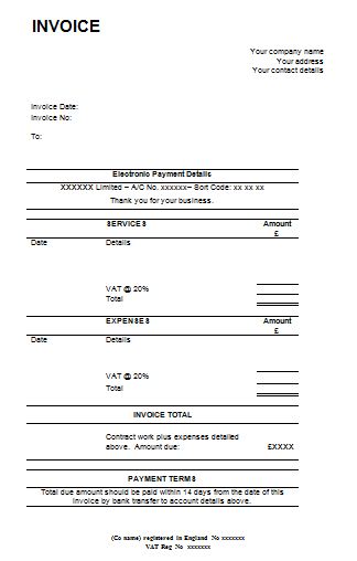 invoice template rev