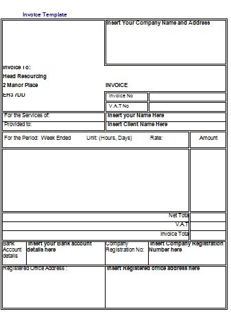 invoice template word