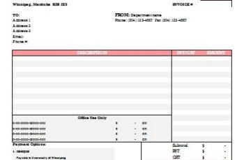 invoice template xls