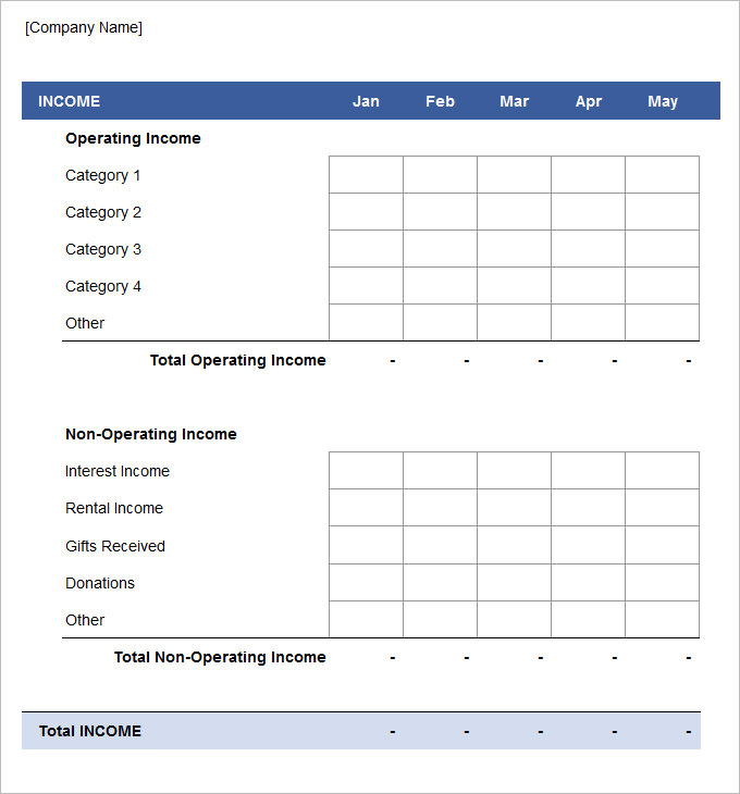 2 Months Business Marketing Budget Plan template